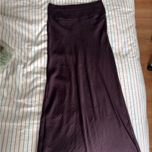 Free People Deep Purple Silk Maxi Skirt